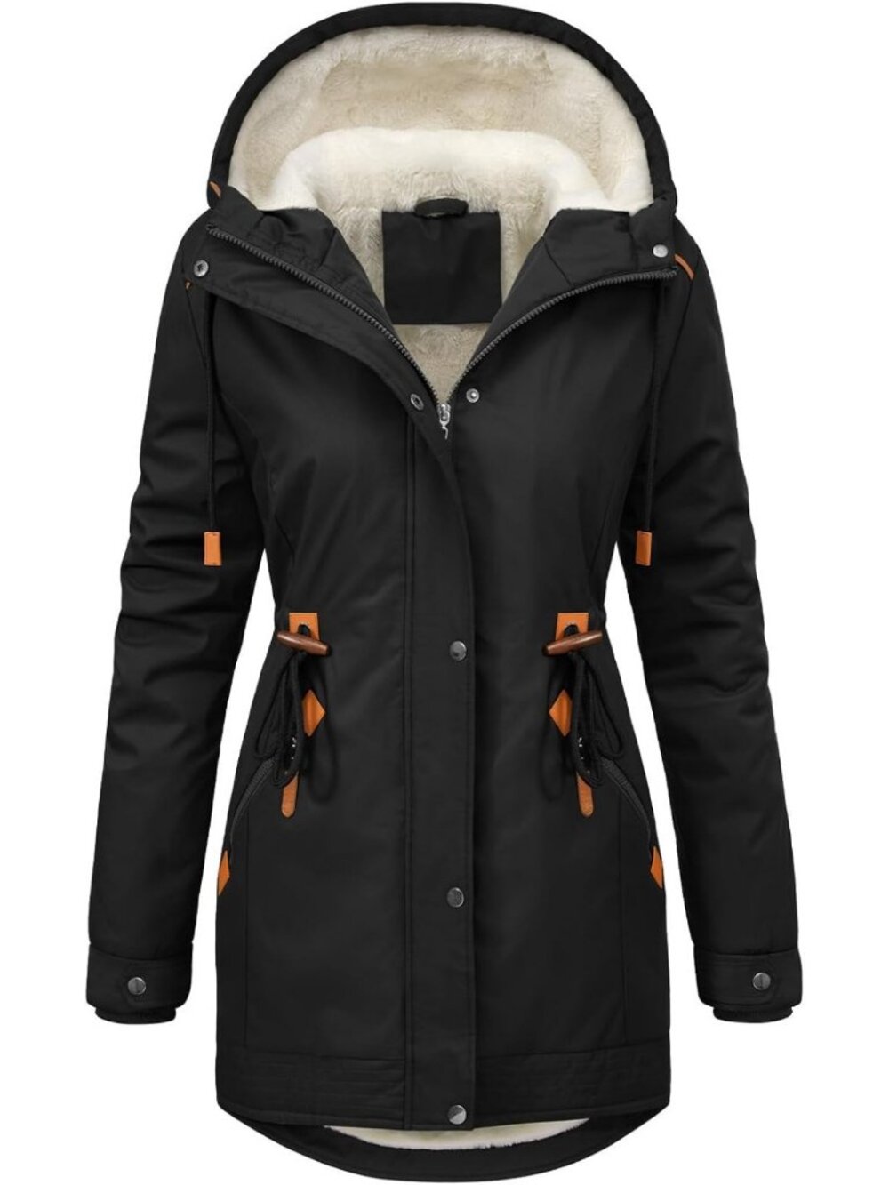 Cozy Women's Winter Parka Jacket | Thicken Fleece Lined Coat for Cold Weather